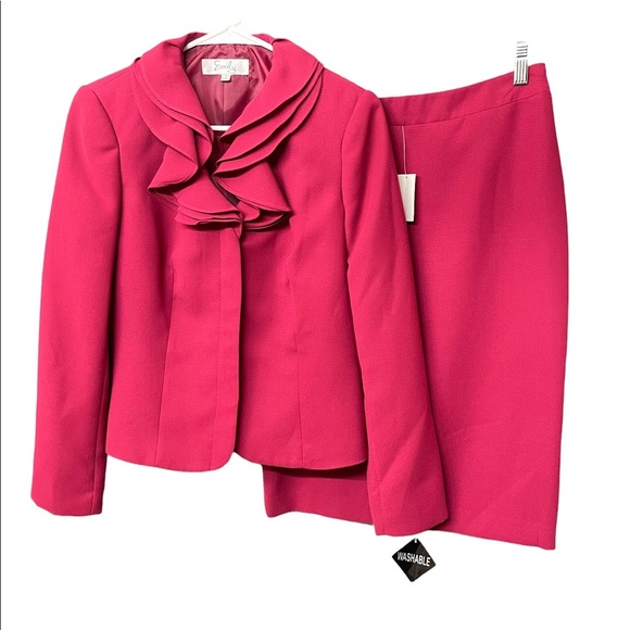 NEW Emily pink ruffle neck Victorian suit size 6 - Picture 12 of 14